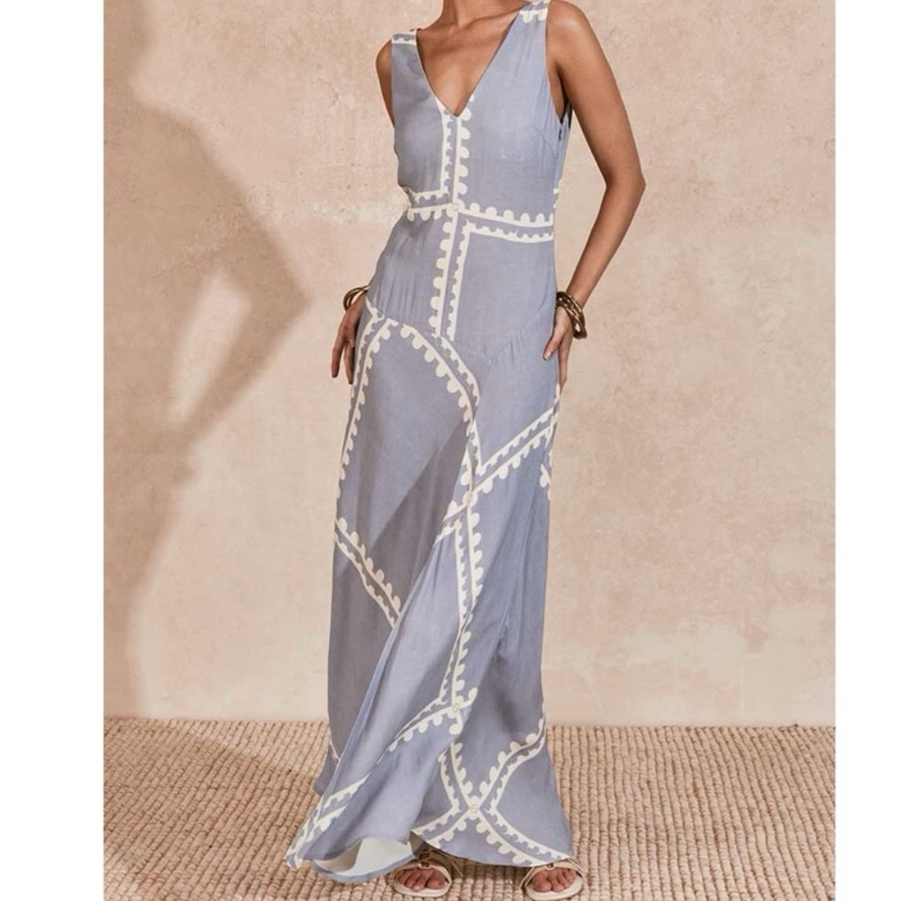 New MON RENN SERAPE MIDI DRESS - Picture 8 of 16